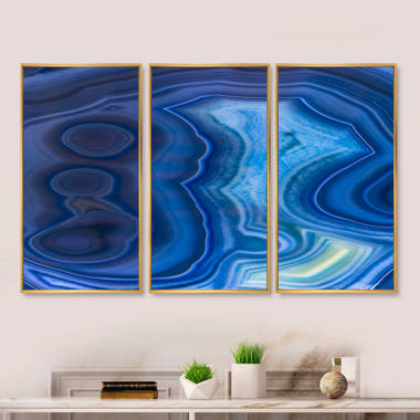 Blue agate on sale wall art